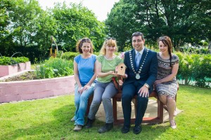 Friday July 3rd:Emma Hutchinson and Lisa O’Grady from the Horticultural Team at the CAA, Mayor of Cork John Paul O’Shea and Marion Courtney CAA Fundraising Manager at the presentation of Greenville Pottery to the Mayor. Photo by John Grant